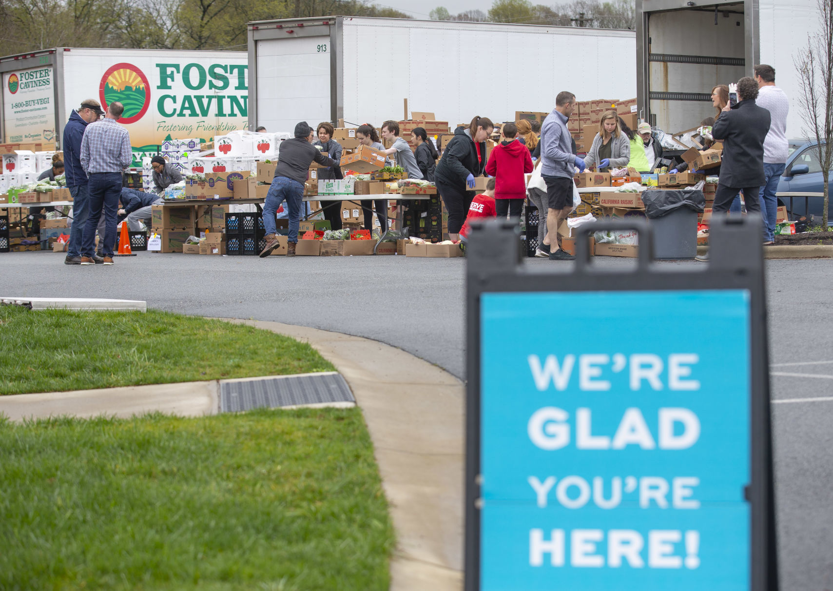 Crowds flock to produce giveaway at Daystar Church